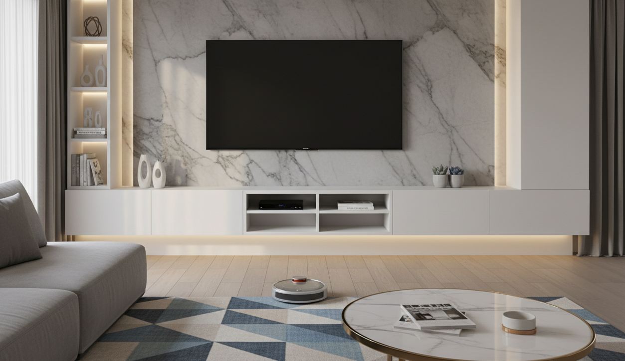 A quelle hauteur fixer un meuble TV suspendu